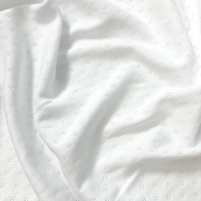 White Openwork Jersey - Maison Klem